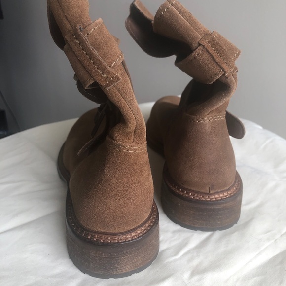 Zara suede biker boots. - Picture 3 of 9